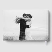 Delicate kalligrafie Zwart-wit bruiloft Gastenboek (Achterkant)