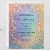 Delicate kant bruiloft uitnodiging (Voorkant)