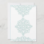 Delicate kant grens bruiloft uitnodigingen 5x7 (Achterkant)