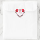 Delicate Kant Hart Kaart Sticker (Tas)