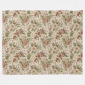 Delicate kant patroon romantische cottage look fleece deken (Voorkant (Horizontaal))