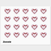 Delicate Kanten Hartkaart Hart Sticker (Vel)