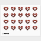 Delicate Kanten Hartkaart Hart Sticker (Vel)