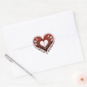 Delicate Kanten Hartkaart Hart Sticker (Envelop)
