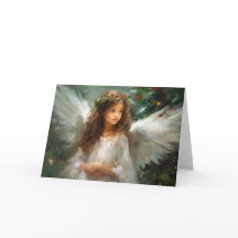 Delicate Kerst Engel Kerst Kaart