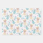 Delicate Kitten and Botanical Doodle Inpakpapier Vel (Voorkant)