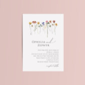 Delicate kleurrijke wilde bloem | Uitnodiging tot 