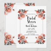 Delicate koraal perzik Rozen Vrijgezellenfeest Kaart (Voorkant / Achterkant)