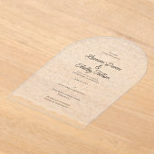 Delicate Lace Acrylic Wedding Acryl Uitnodigingen (Laagn)