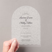 Delicate Lace Acrylic Wedding Acryl Uitnodigingen (Insitu (Draagbaar))