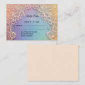Delicate Lace bruiloft RSVP Notitiekaartje (Voorkant / Achterkant)