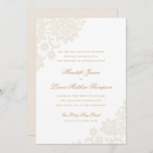 Delicate Lace Corner Ivoor en Gouden Script Bruilo