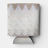 Delicate Lace doek textuur achtergrond Blikjeskoeler (Voorkant)