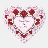Delicate Lace Heart Card Hart Sticker (Voorkant)