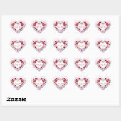 Delicate Lace Heart Card Hart Sticker (Vel)
