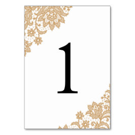 Delicate Lace Zwart en Gouden Script Bruiloft Kaart