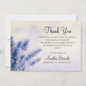 Delicate lavendel begrafenis bedankkaarten kaart (Voorkant)