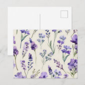 Delicate Lavendel Dream Waterverf Bloemen Briefkaart (Voorkant / Achterkant)