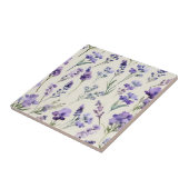 Delicate Lavendel Dream Waterverf Bloemen Tegeltje (Zijkant)
