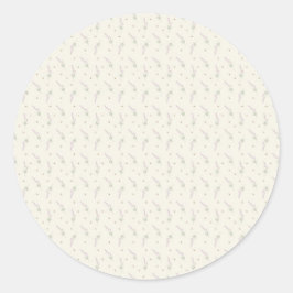 Delicate lavendel- en honingbij botanische omtrek ronde sticker