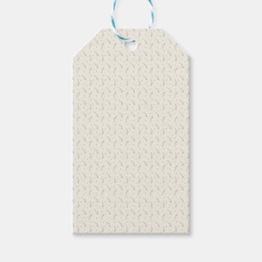 Delicate Lavendel & Honingbij Botanische Omtrek Cadeaulabel (Voorkant)