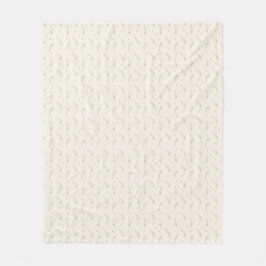 Delicate Lavendel & Honingbij Botanische Omtrek Fleece Deken
