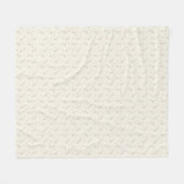 Delicate Lavendel & Honingbij Botanische Omtrek Fleece Deken (Voorkant (Horizontaal))