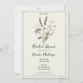 Delicate Lavender Bloem Bruiloft  Kaart (Voorkant)