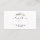 Delicate Lavender Bouquet Visitekaartje (Achterkant)