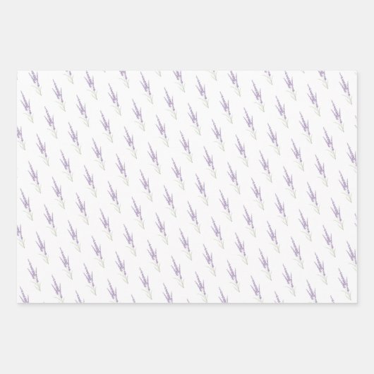 Delicate Lavender Herb Flower Dry Bundle Patroon Inpakpapier Vel (Voorkant)