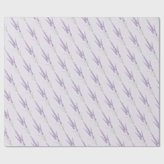 Delicate Lavender Herb Flower Pattern Cadeaupapier (Vlak)
