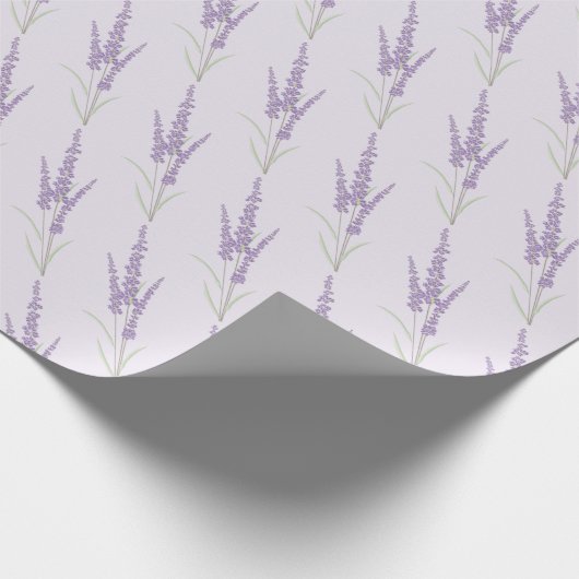 Delicate Lavender Herb Flower Pattern Cadeaupapier (Hoek)