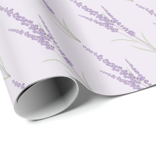 Delicate Lavender Herb Flower Pattern Cadeaupapier (Rol Hoek)