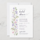 Delicate Lavender Wildflower Boho Vrijgezellenfees Kaart (Voorkant)