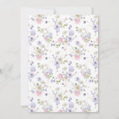 Delicate Lavender Wildflower Boho Vrijgezellenfees Kaart (Achterkant)
