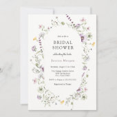 Delicate Lavender Yellow Wilde Vrijgezellenfeest Kaart (Voorkant)