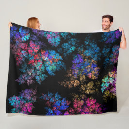 Delicate leaf ornaments fleece deken