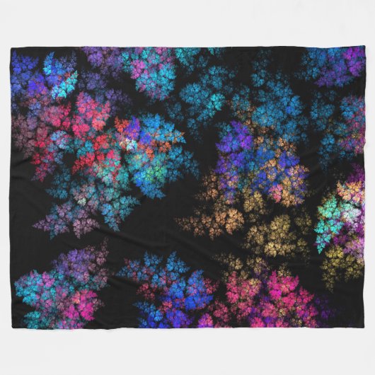 Delicate leaf ornaments fleece deken (Voorkant (Horizontaal))