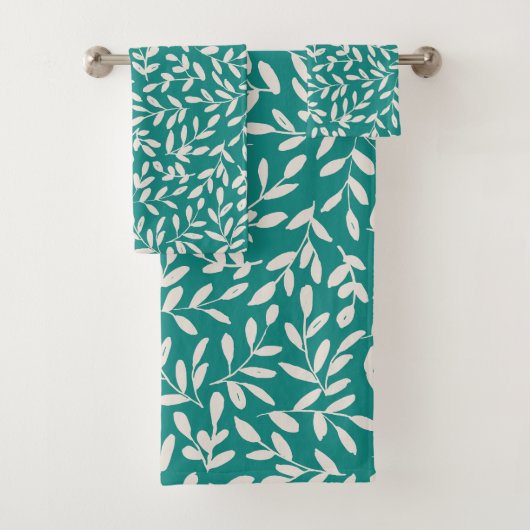 Delicate Leafy Branch Bad Handdoek (Insitu)