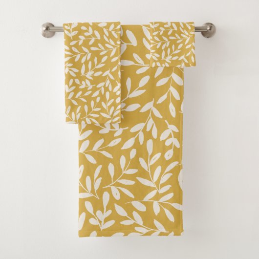 Delicate Leafy Branch Bad Handdoek (Insitu)