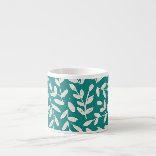 Delicate Leafy Branch Espresso Kop (Voorkant)