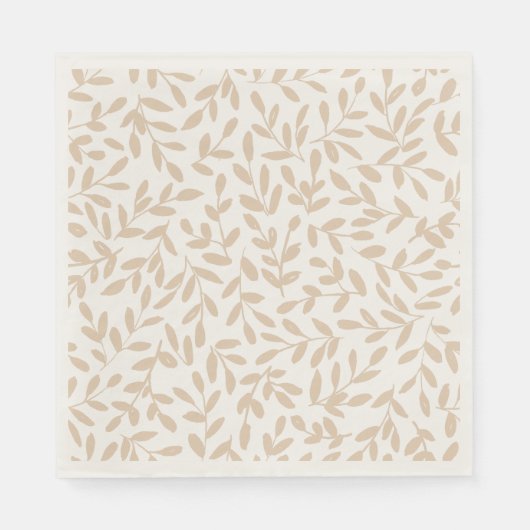Delicate Leafy Branch Servet (Voorkant)