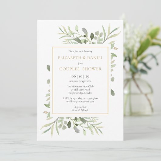 Delicate Leaves Koppelsprookje Kaart (Staand voorkant)