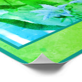 Delicate Lelie Bloemen Verdrietig Abstract Poster (Hoek)