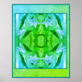 Delicate Lelie Bloemen Verdrietig Abstract Poster (Voorkant)