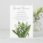 Delicate Lelietje-van-dalen Bruiloftsborrel Kaart (Staand voorkant)