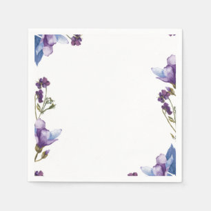 Delicate Lente Bloemen Paarse Bloemen Servetten
