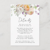 Delicate lente bloemenbruiloft details informatiekaartje (Voorkant)