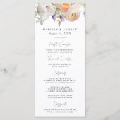 Delicate lente bloemenbruiloft menu (Voorkant)