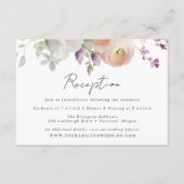 Delicate lente bloemenbruiloft receptie informatiekaartje (Voorkant)